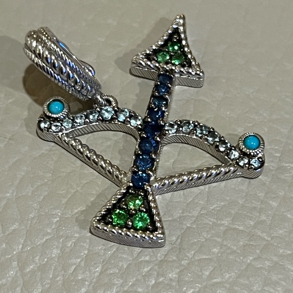 Judith Ripka Sagittarius ♐️ Enhancer - Sterling Silver Turquoise Multi Gemstone - Picture 4 of 7